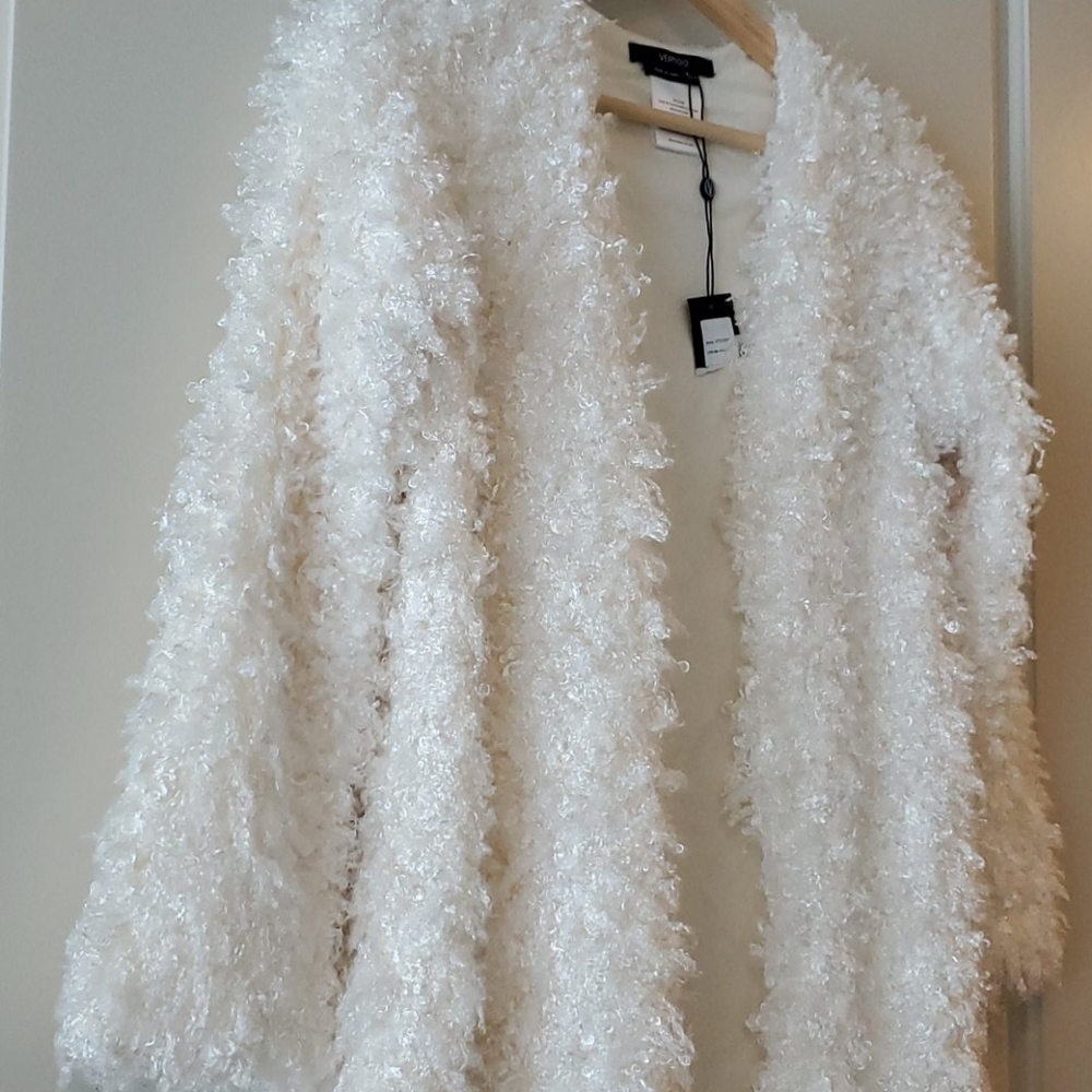 NWT Vertigo Paris Cream Teddy Jacket - Picture 4 of 5